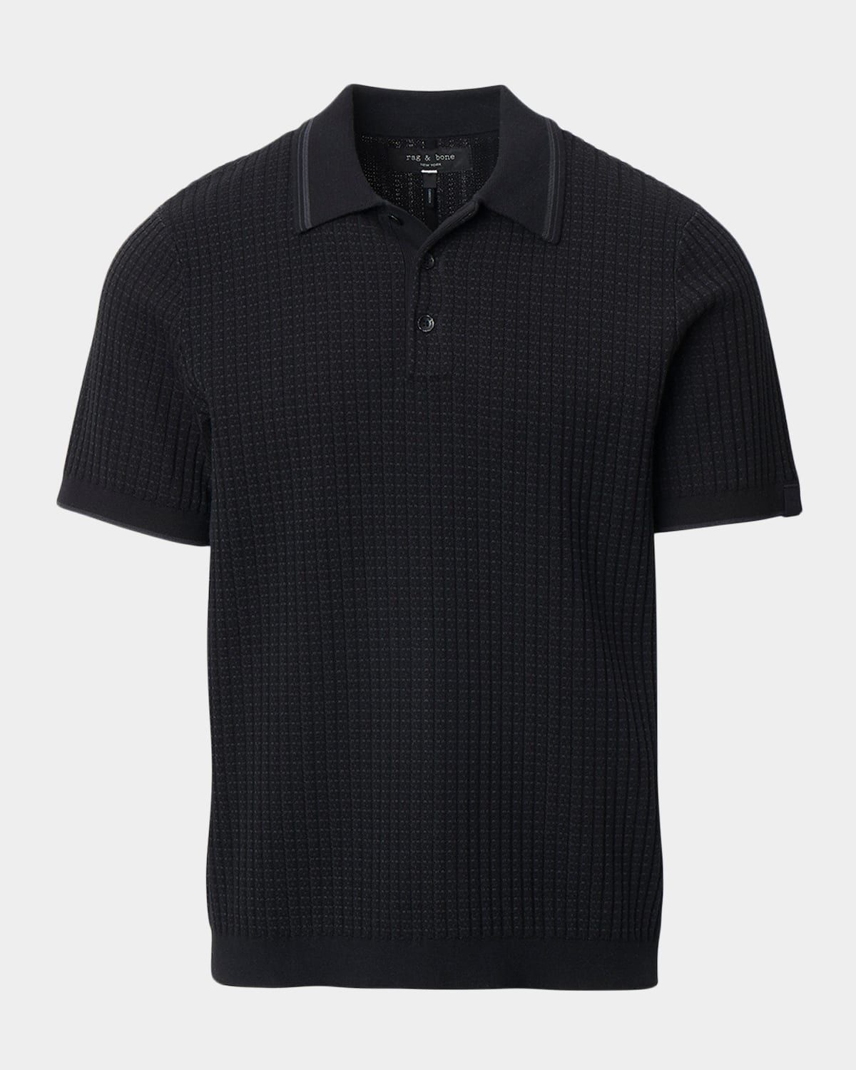 Men & apos;s Harvey Rib-Knit Polo Shirt