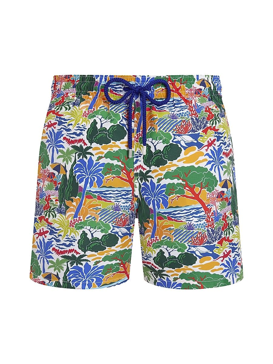 Men's Seaside Life Swim Shorts - White - Size XXXL