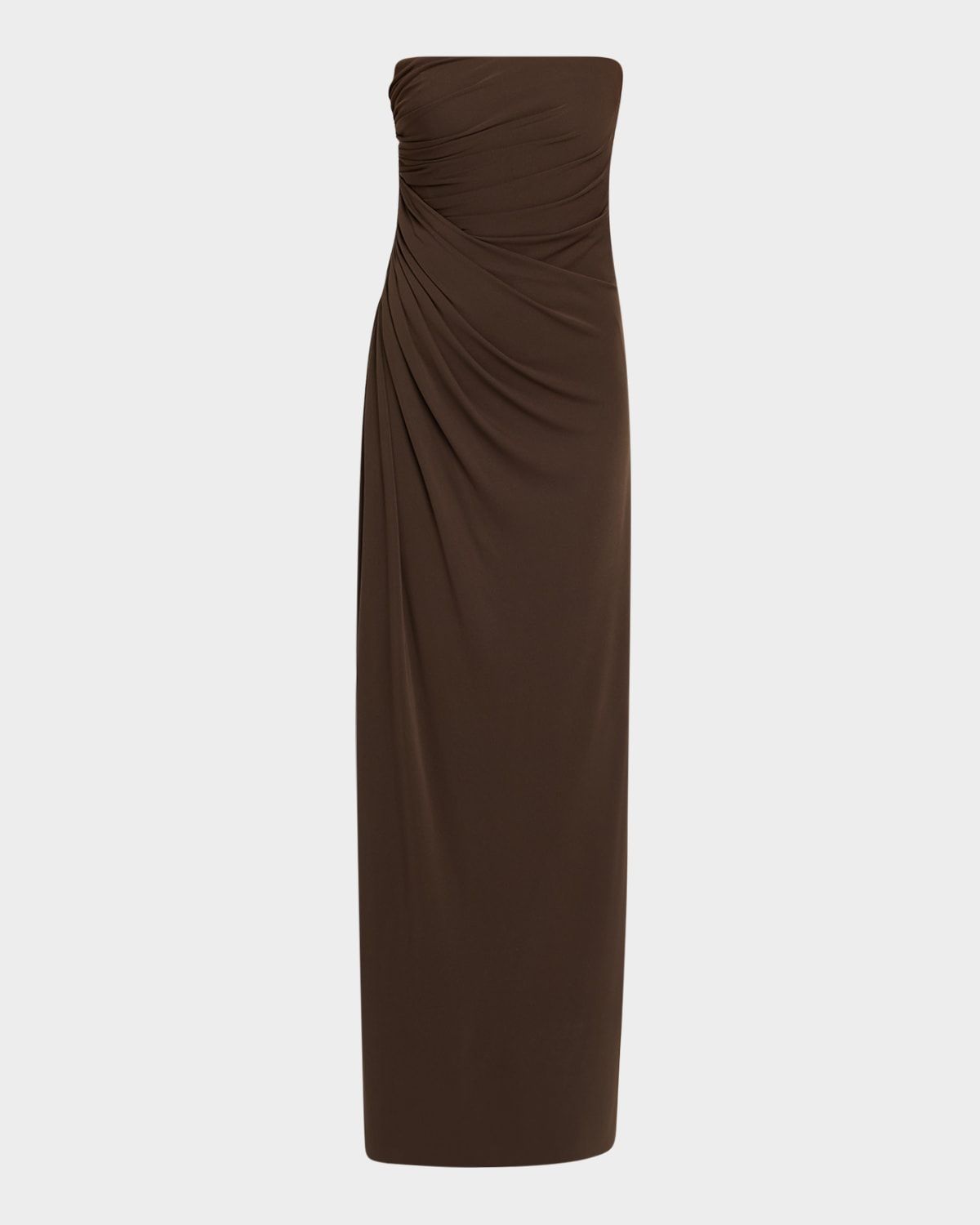 Patrice Strapless Draped Matte Jersey Gown