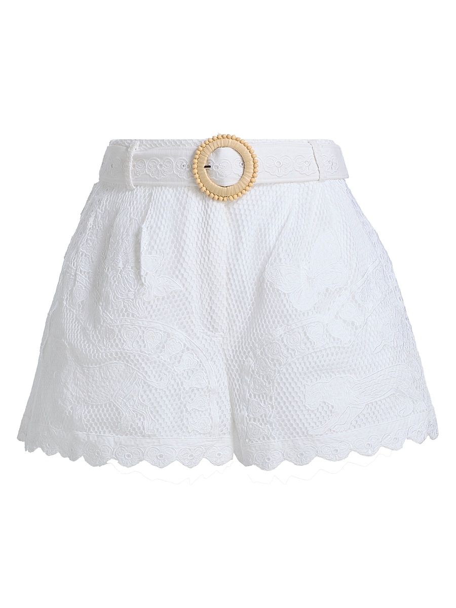 Women's Lace Tuck Front Shorts - Size XS