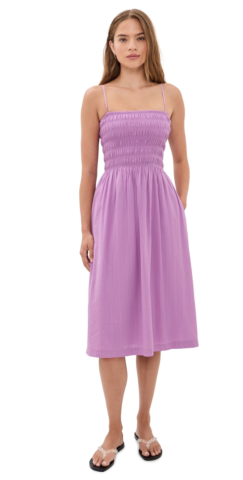 Madewell Peony Midi Dress Warm Wisteria M