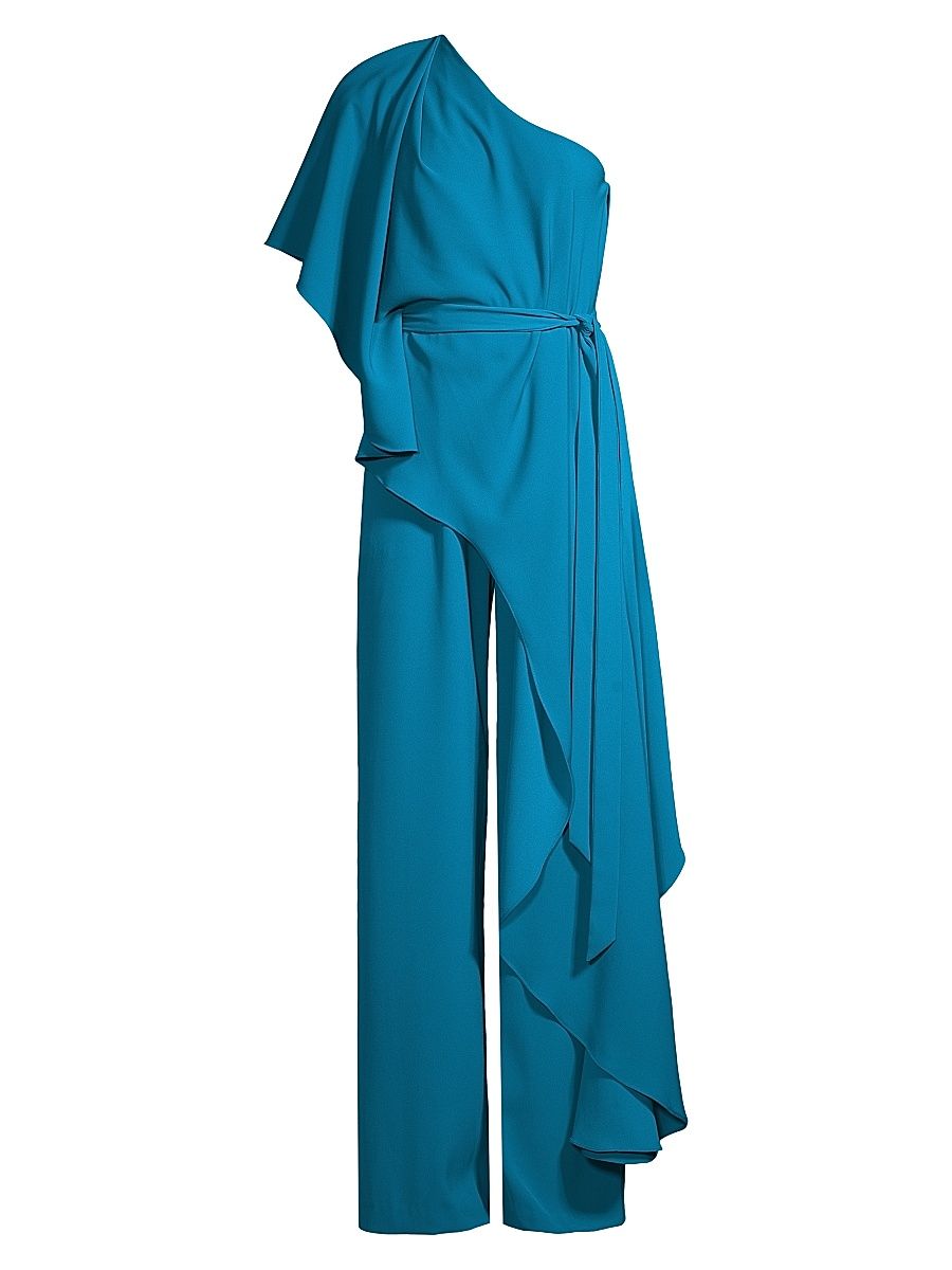 Women's Eve Kristine One-Shoulder Jumpsuit - Azure Blue - Size 2