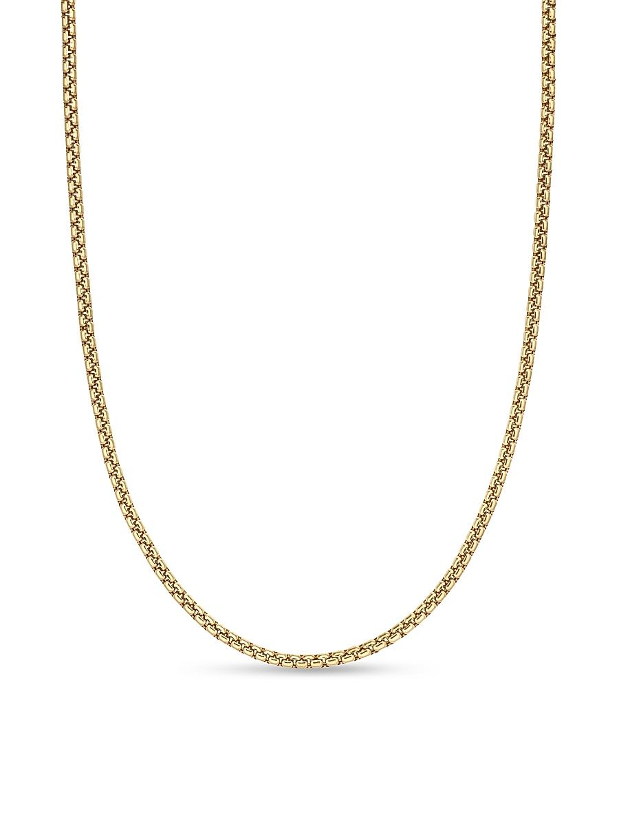 Women's Box Chain Necklace in 18K Rose Gold, 2.7MM - Gold - Size 36