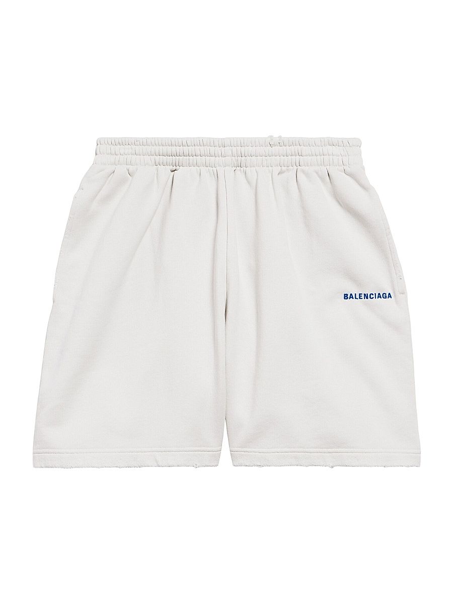Balenciaga Men's Back Shorts - Dirty White - Size Medium