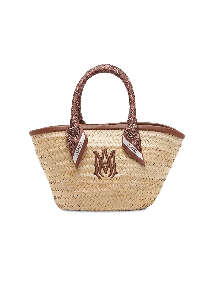 Women's Raffia Micro Tote Bag - Brown