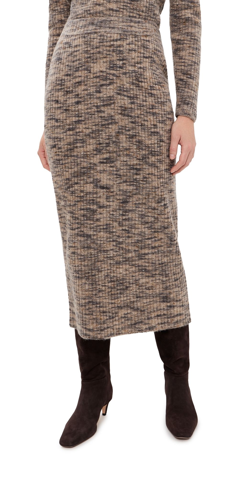 CO Ruched Pencil Skirt Beige Melange S