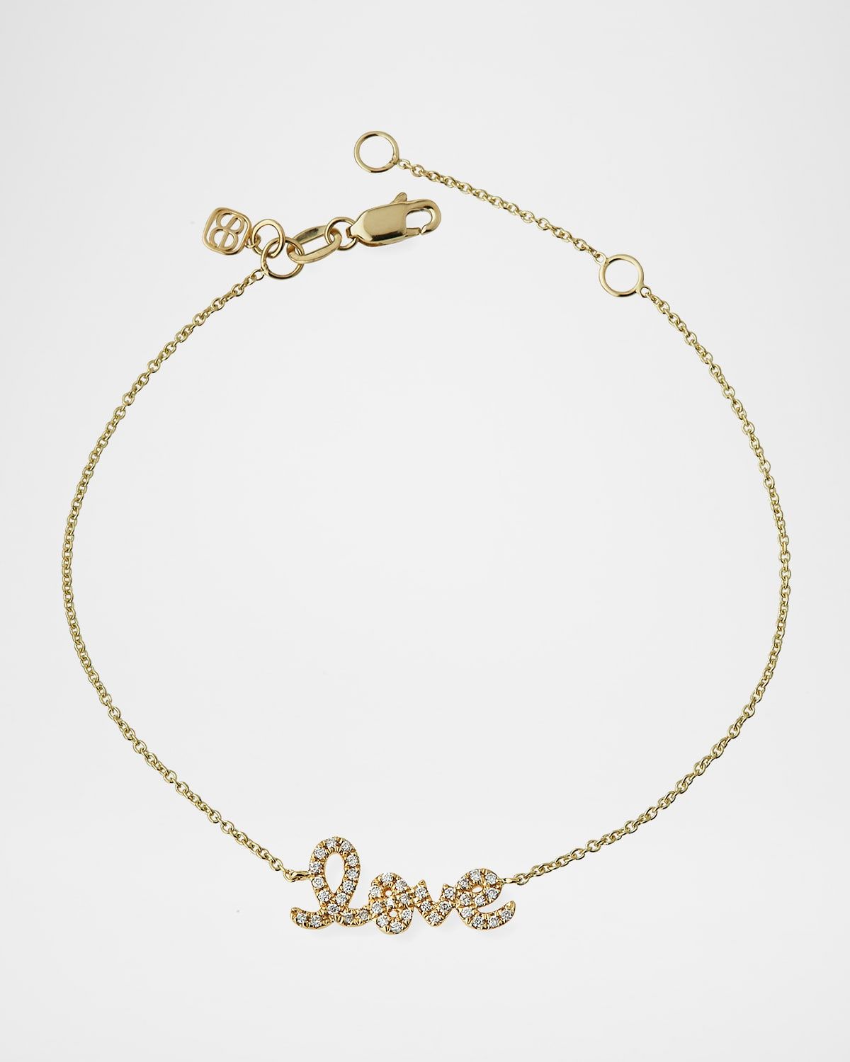 Small Yellow Gold Diamond Love Bracelet