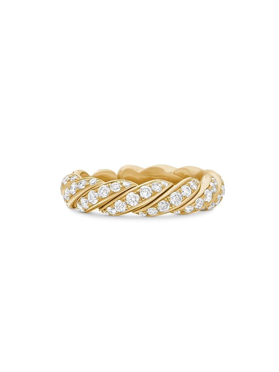 Women's Pavéflex Band Ring in 18K Yellow Gold - Diamond - Size 6