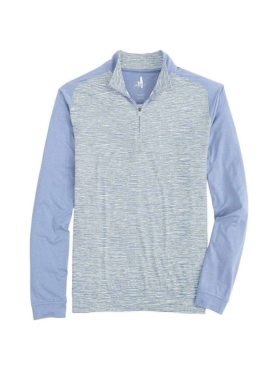 Men's Sasser Striped Half-Zip Sweatshirt - Noreaster - Size Medium