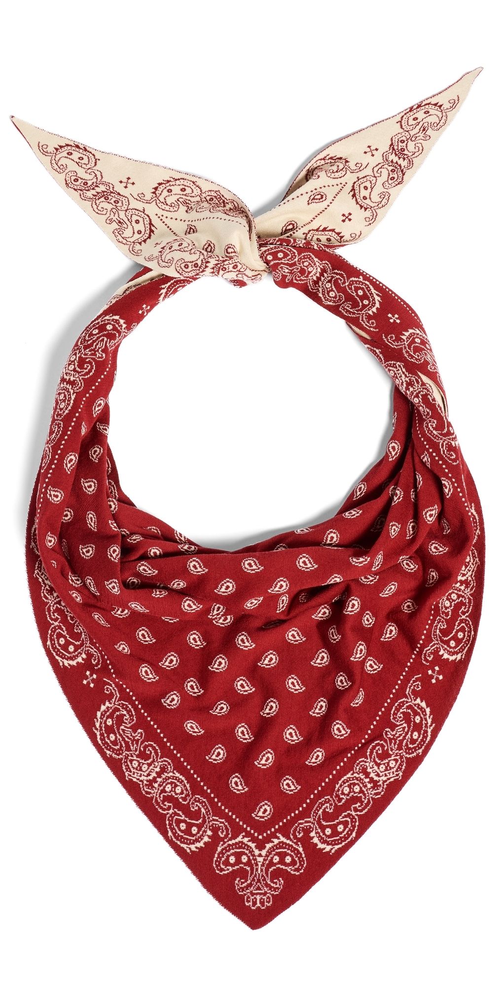 Guest in Residence The Wild Rag Triangle Scarf Carmine/Butter One Size