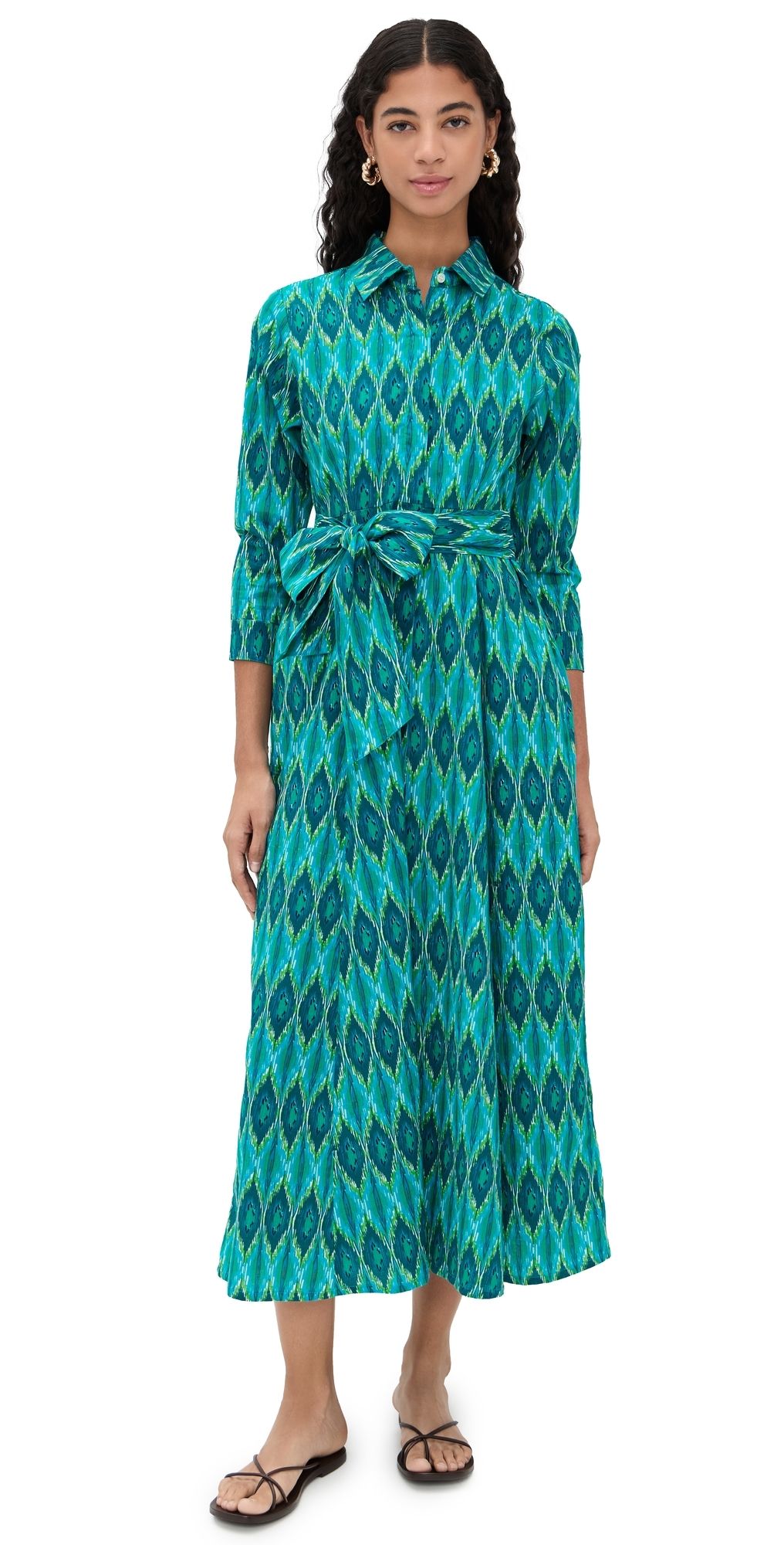 Guadalupe Design Luciana Ikat Multi Dress Aqua XS