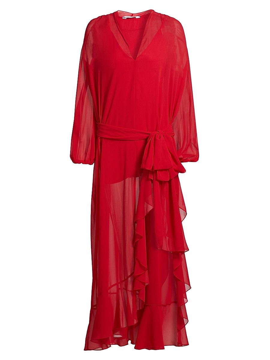 Women's Calliope Tie-Waist Maxi Dress - Red - Size Medium