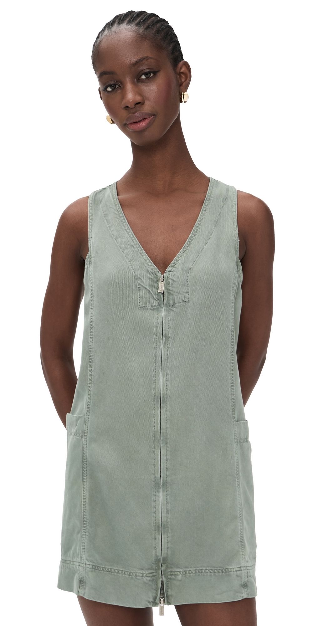 Splendid Lounge Denim Mini Dress Eucalyptus S