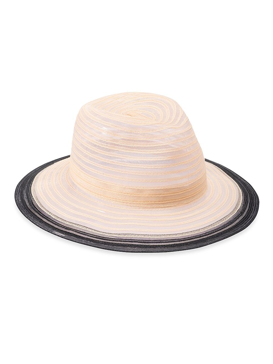 Women's Courtney Sheer Fedora - Beige Black