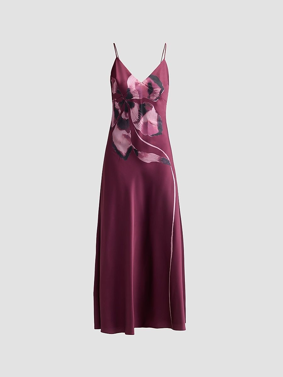 Women's Coralee Floral Slip Maxi Dress - Carmine Petal - Size 14