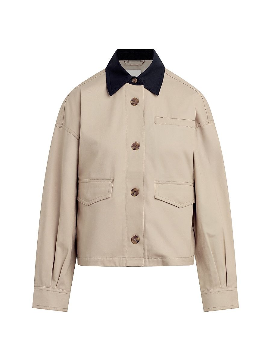 Women's The Carla Cotton Jacket - Desrt Khaki Multi - Size Large