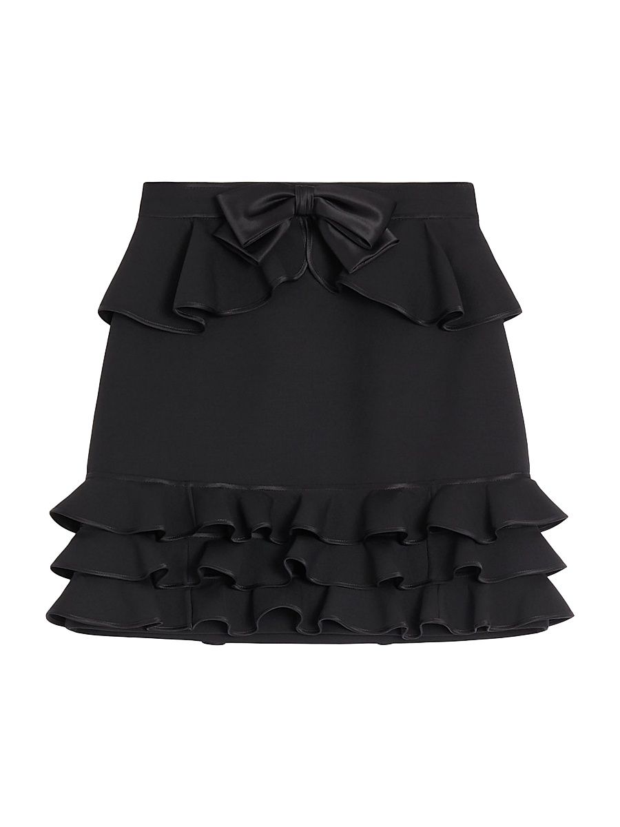 Women's Crepe Couture Short Skirt - Black - Size 2