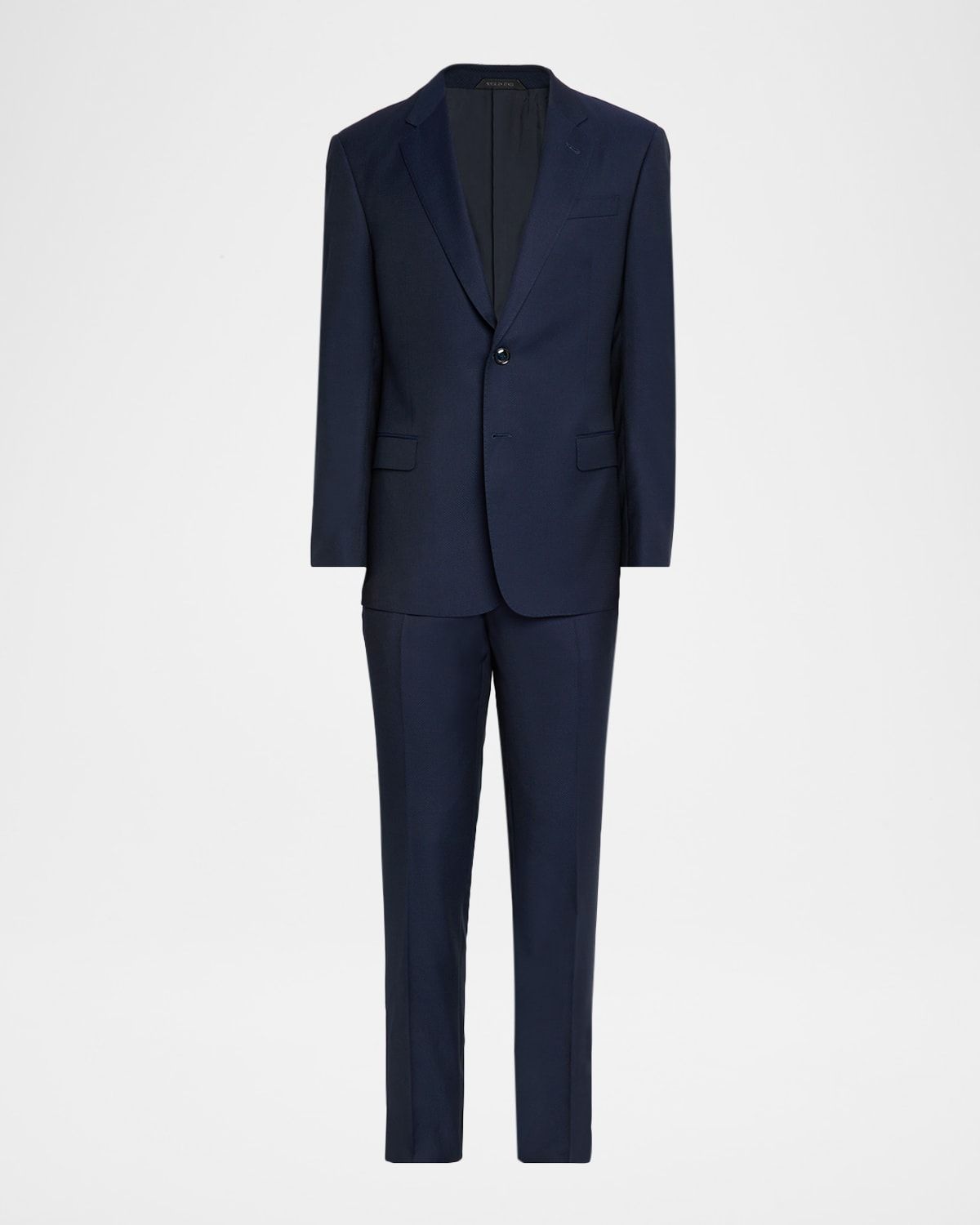 Men & apos;s Wool and Viscose Textured Two-Piece Suit