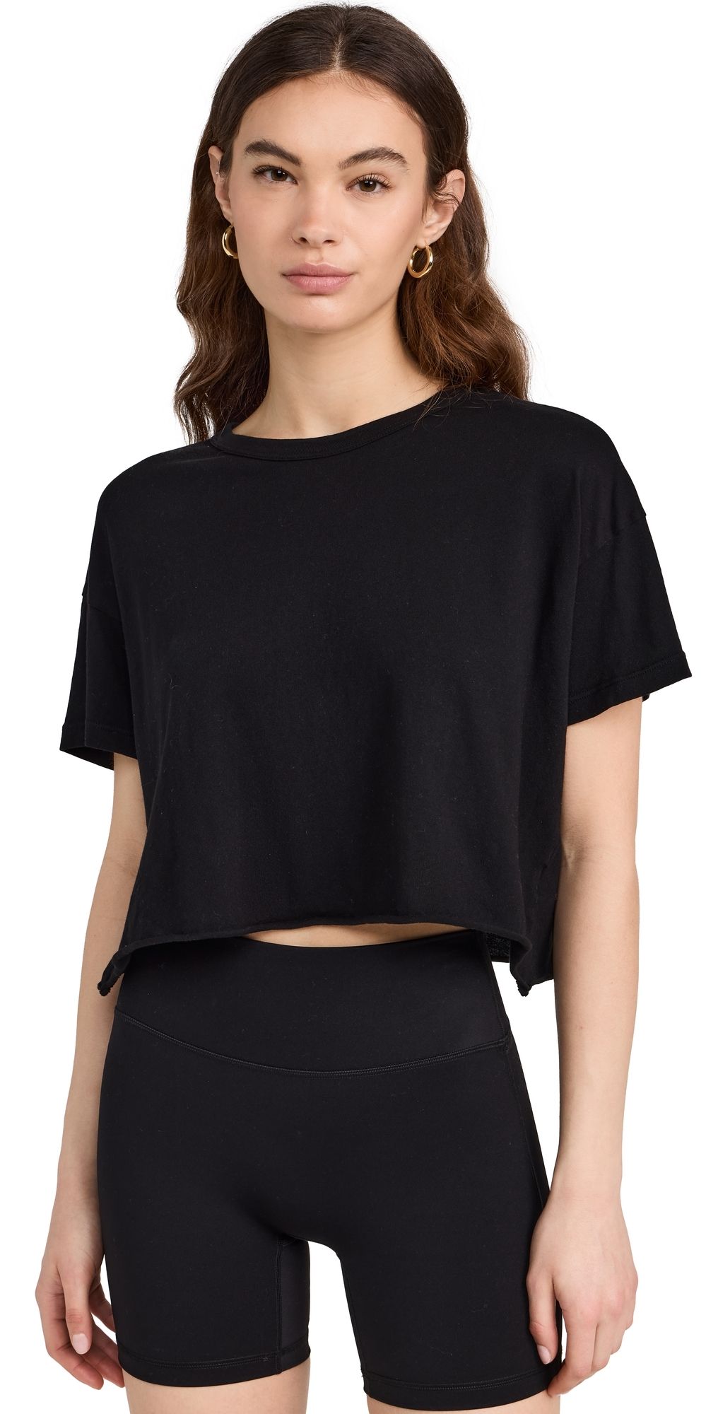 Year of Ours YOS Cropped Tee Black XL