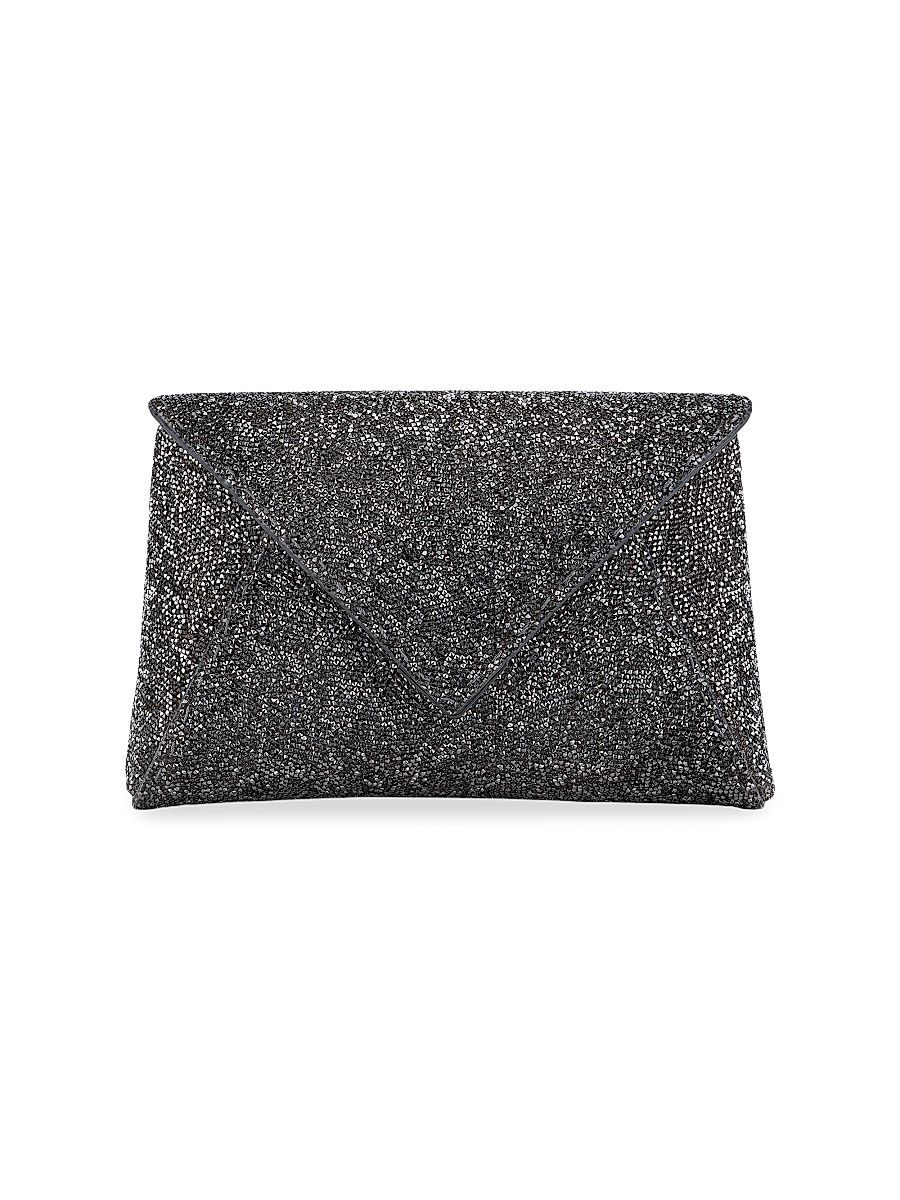 Women's Lee Pouchet Small Swarovski Rock Crystal with Gunmetal Hardware - Meteorite