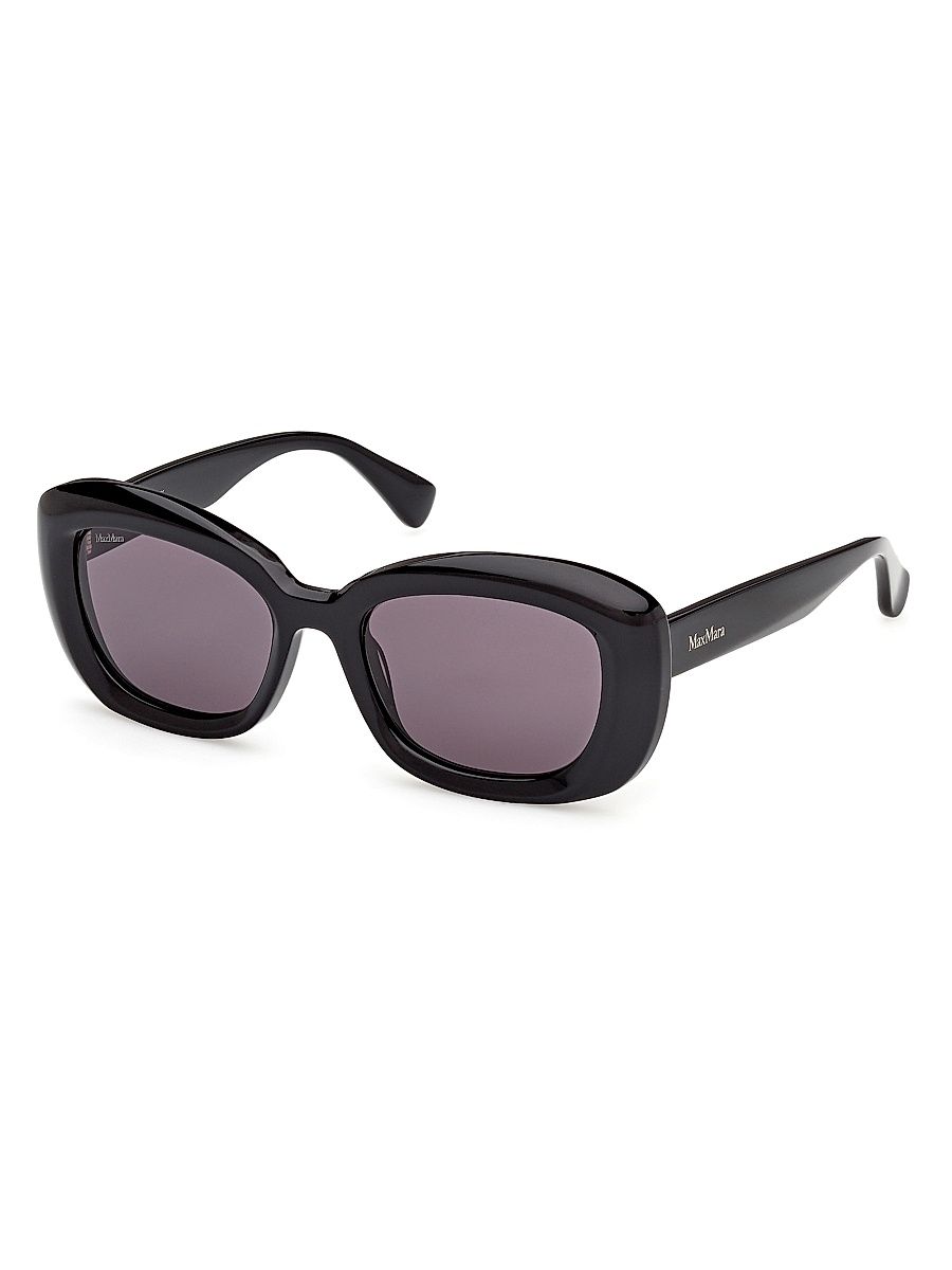 Women's Elizabeth One 53MM Round Sunglasses - Black Purple