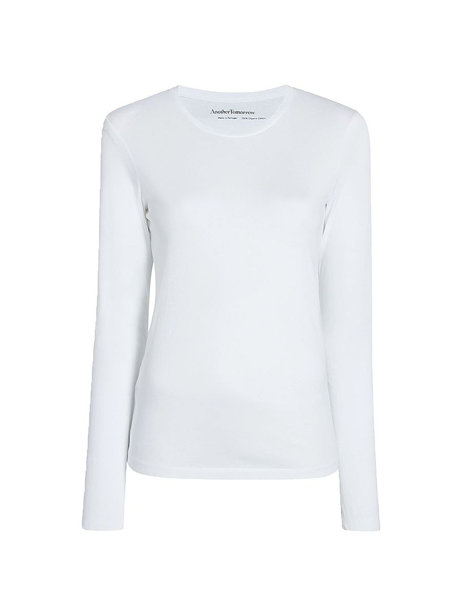 Women's Long Sleeve Tee - White - Size XL