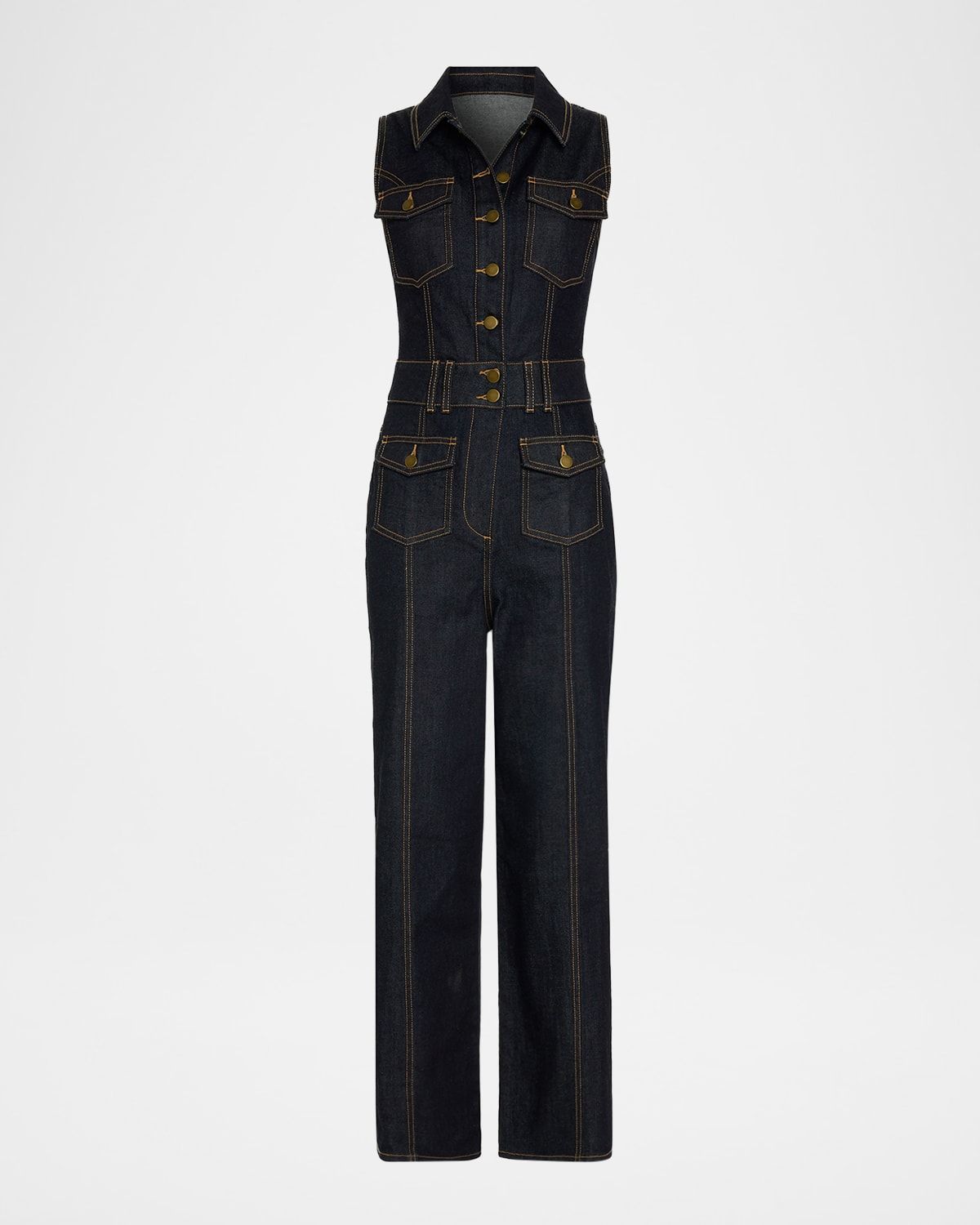 Stephanie Denim Wide-Leg Jumpsuit