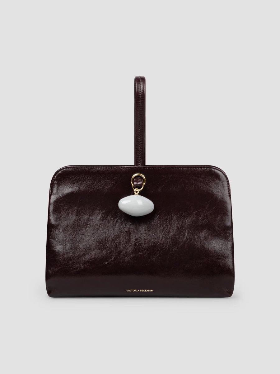 Victoria Beckham Women's Kizette Leather Clutch - Burgundy