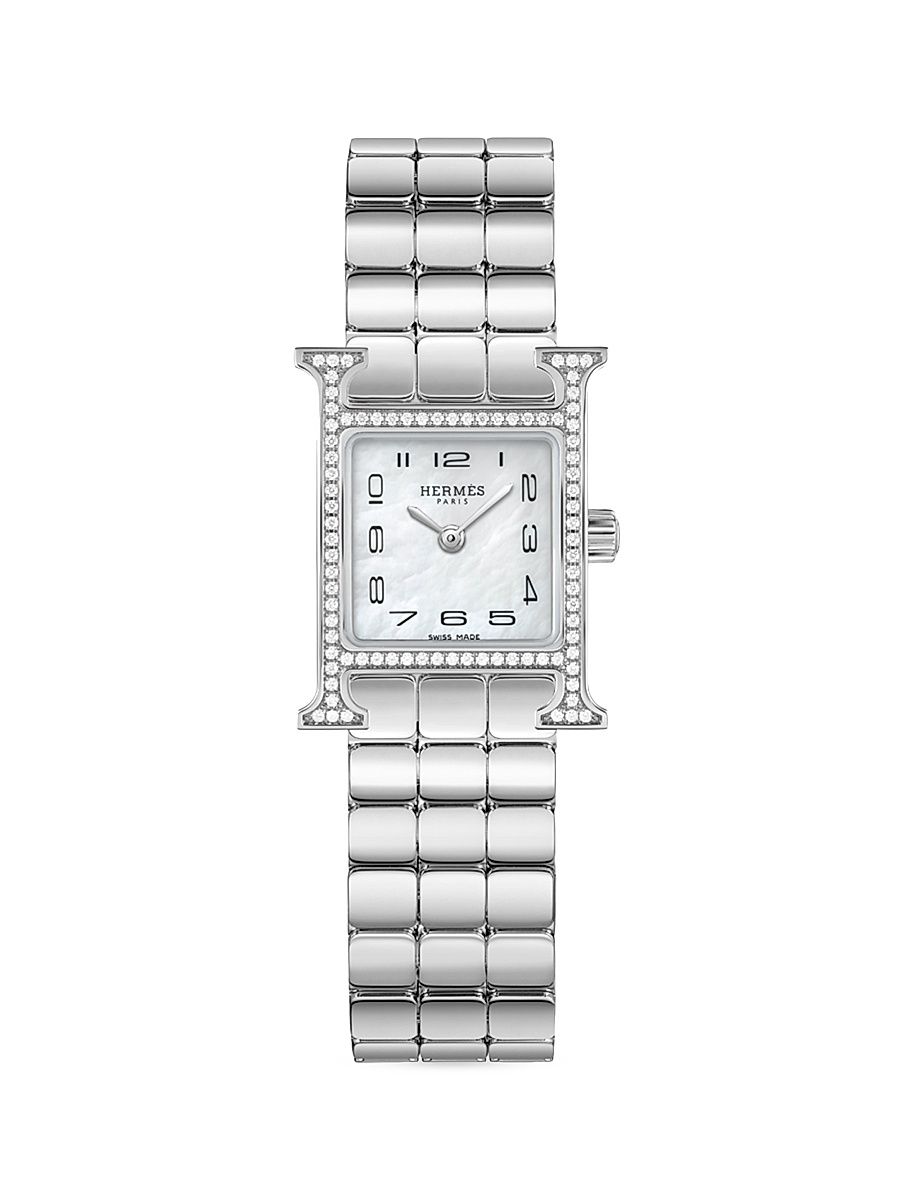 Women's Heure H 21MM Stainless Steel & Diamond Bracelet Watch