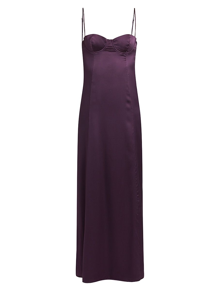 Women's Tous Les Jours Silk Maxi Dress - Cassis - Size 8