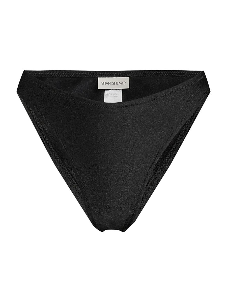 Women's Alma High-Cut Bikini Bottom - Black - Size Large