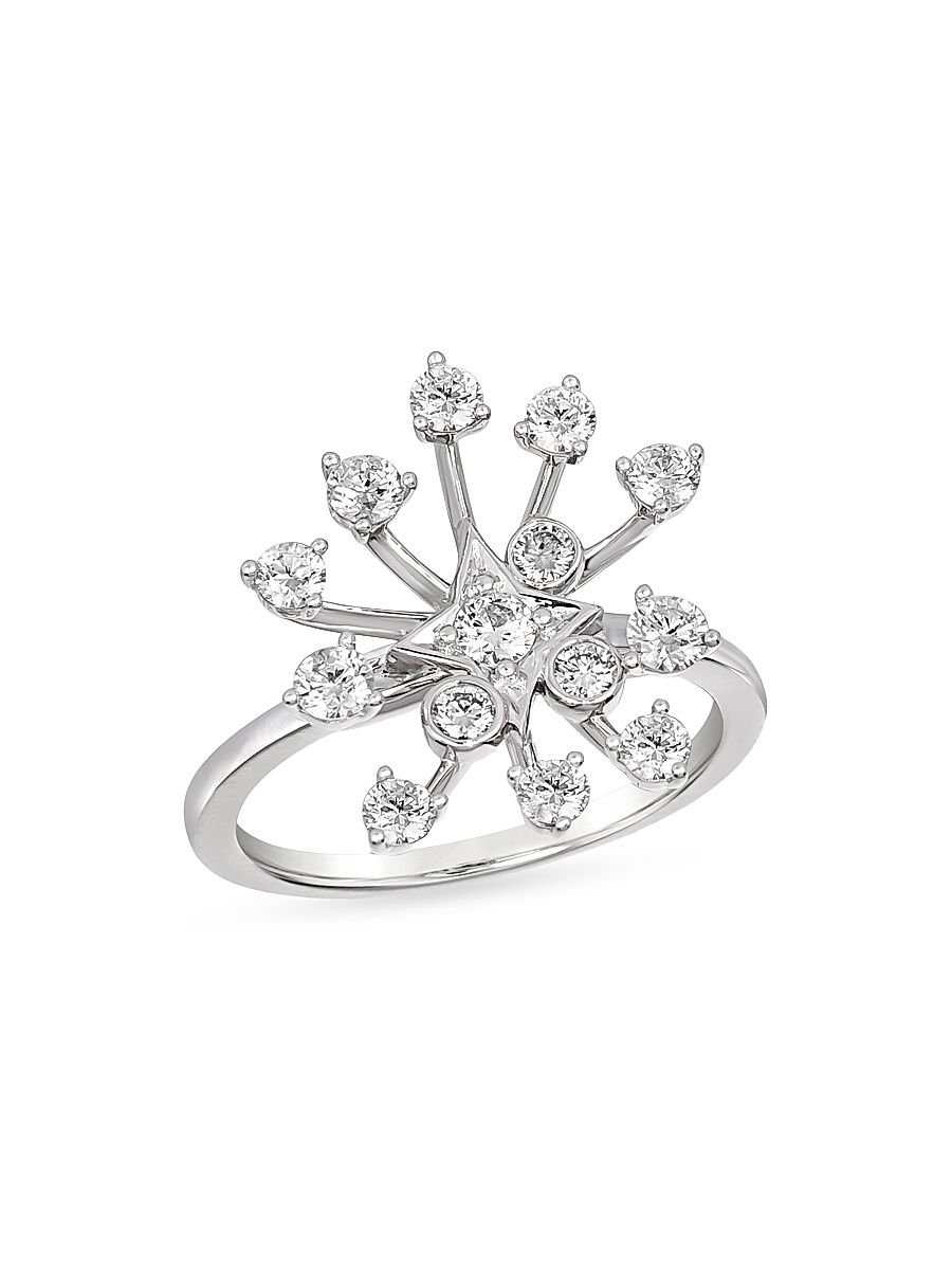 Women's Luminus 18K White Gold & 0.90 TCW Diamond Ring - White Gold - Size 7