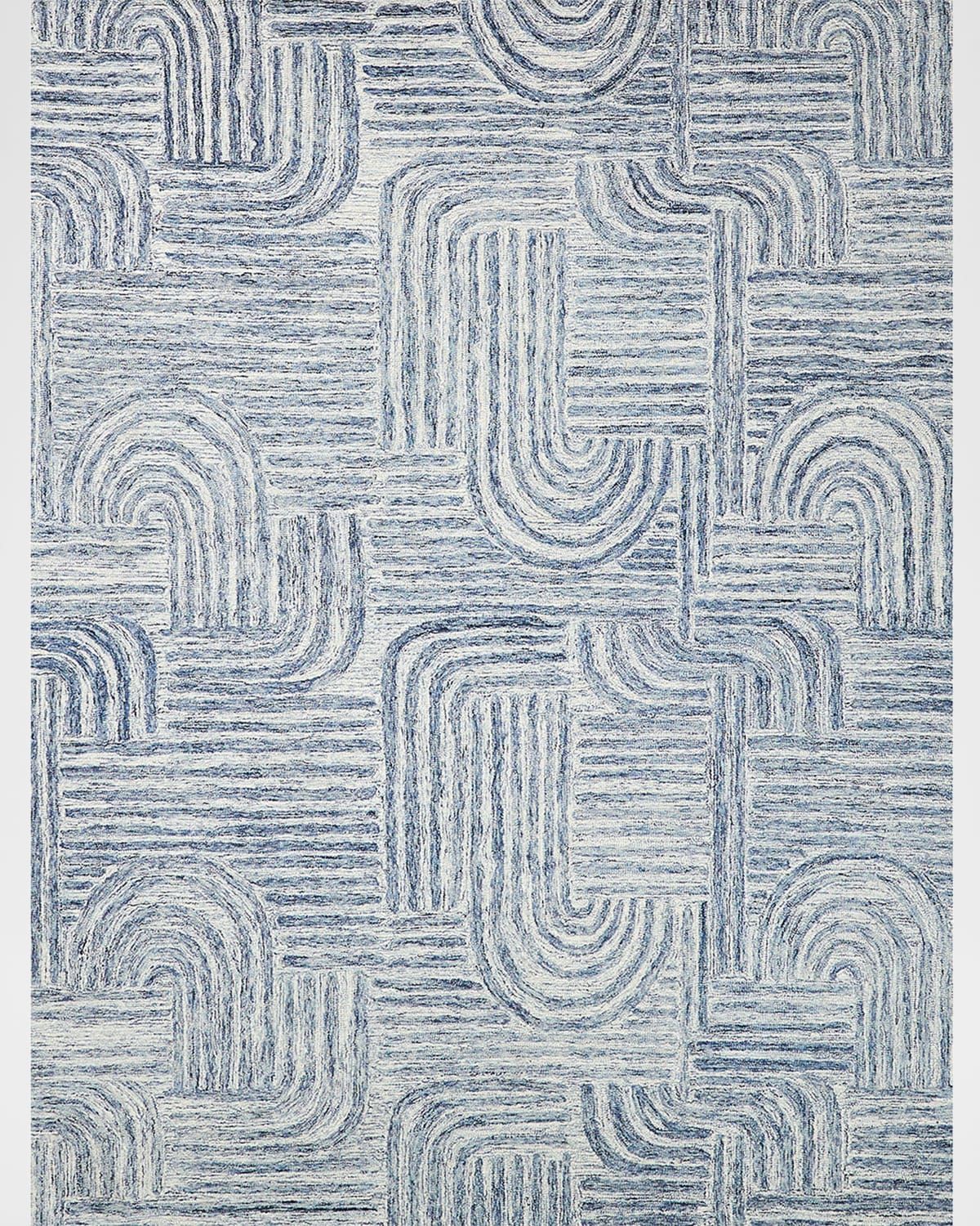 Juno Hand-Tufted Blue/Ivory Rug