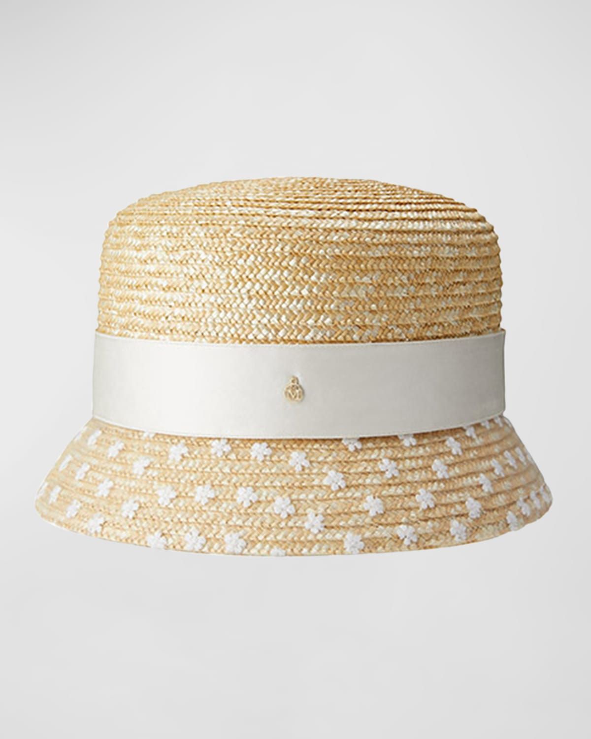 Kendall Mini Bridal Straw Bucket Hat