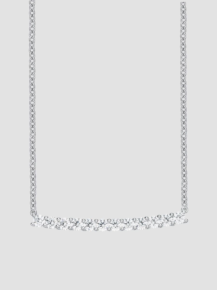 Women's 18K White Gold & 0.74-0.83 TCW Diamond Bar Pendant Necklace - White Gold