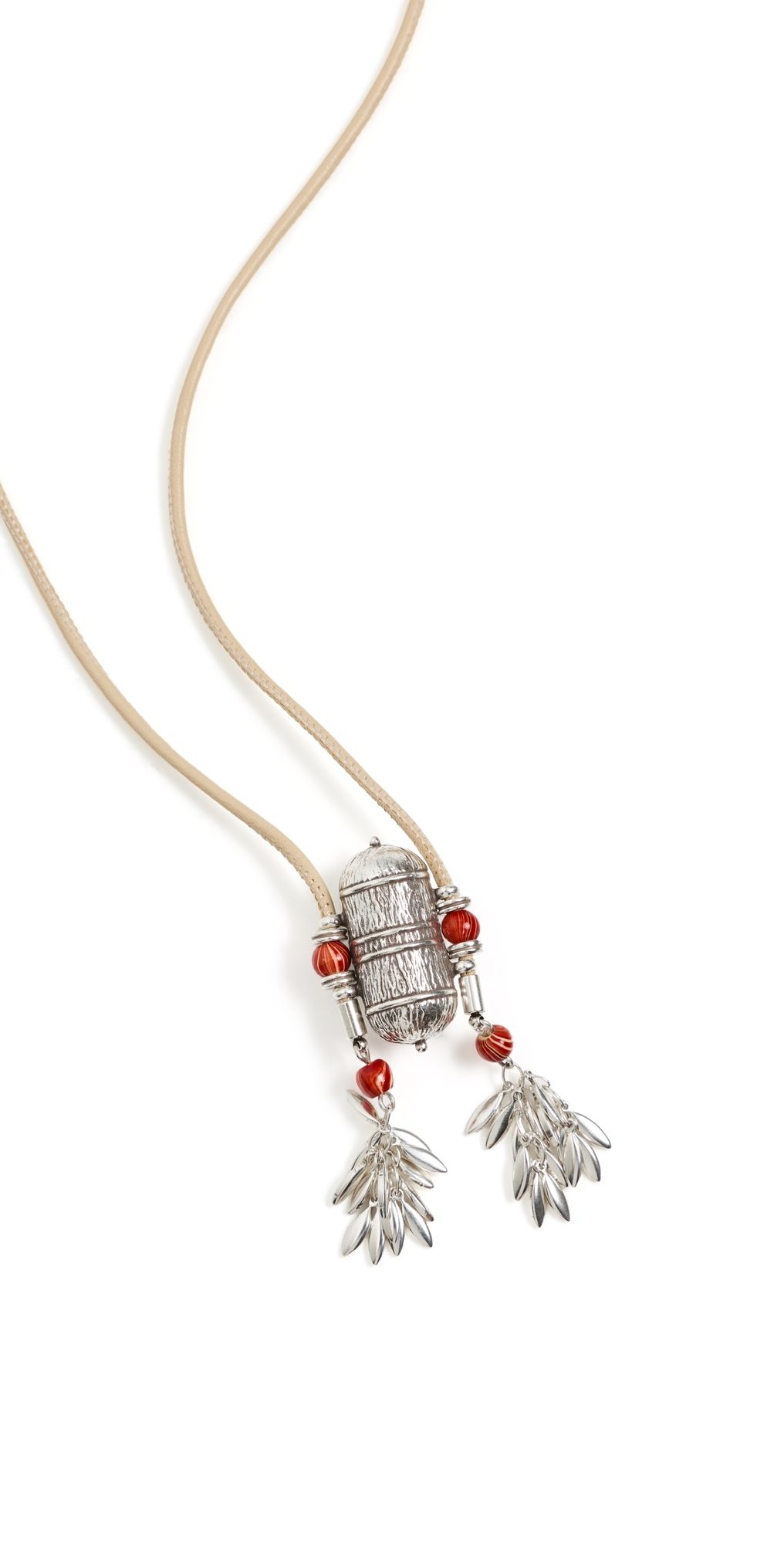 Isabel Marant Janis Necklace Red/Silver One Size