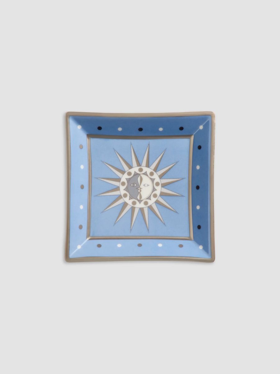 Jonathan Adler Soleil Porcelain Square Catchall Tray - Blue