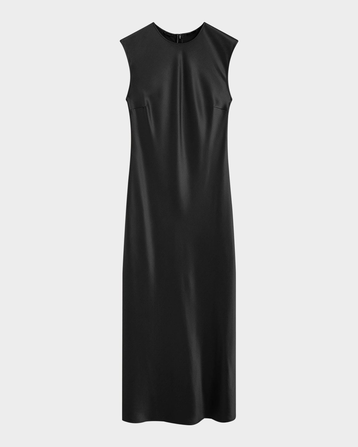 Garnier Sleeveless Silk Satin Midi Dress
