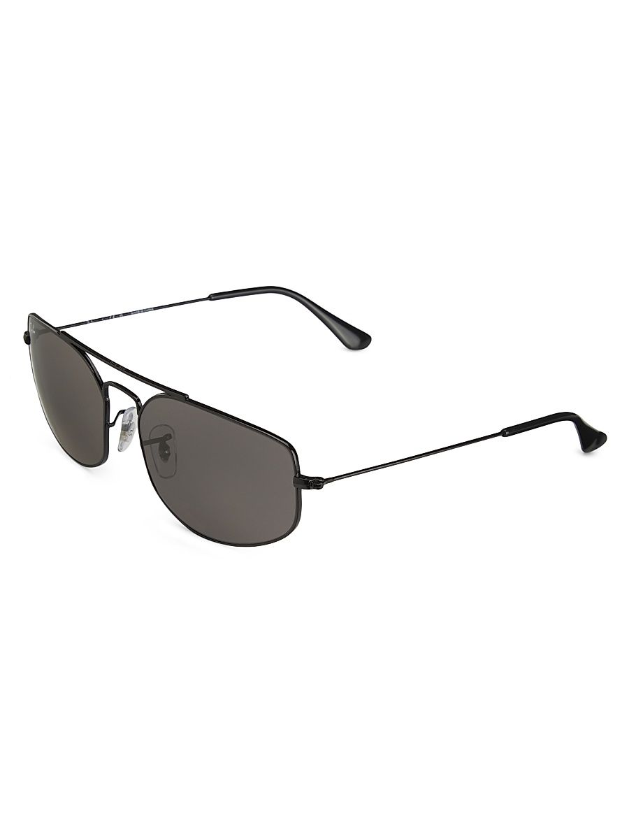 Men's RB3845 60MM Aviator Sunglasses - Dark Grey Black
