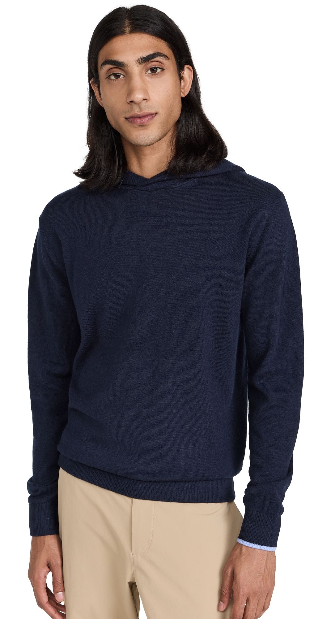 Greyson Koko Cashmere Blend Hoodie Sweater Maltese Blue S