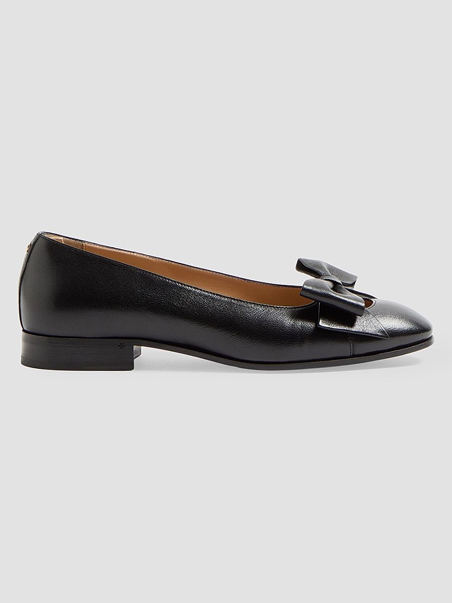 Women's Bowow Kidskin Ballerinas - Black - Size 12