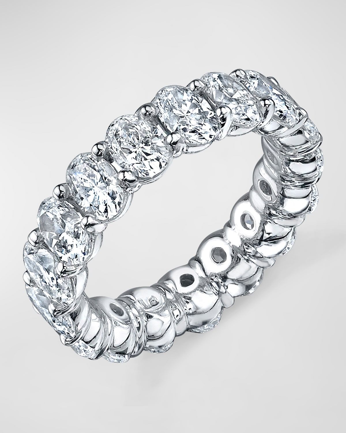 Large Eternity Band with Oval Cut Diamonds, 4.00ct