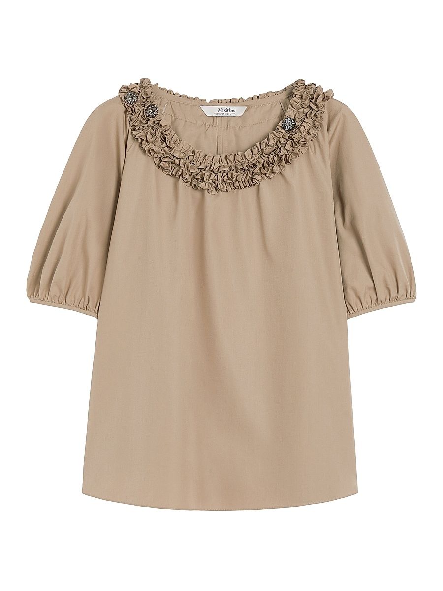 Women's Cotton Poplin Blouse - Turtledove - Size 6