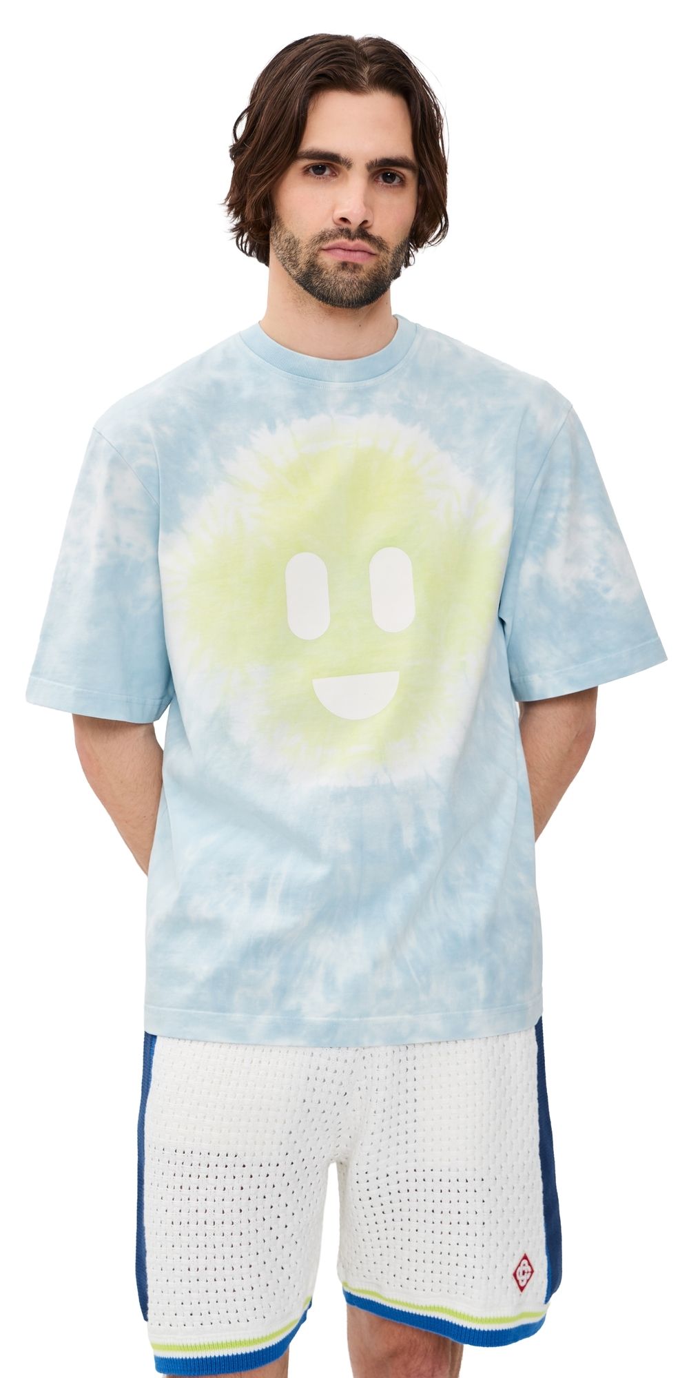 Casablanca Tie Dye T-Shirt Blue L
