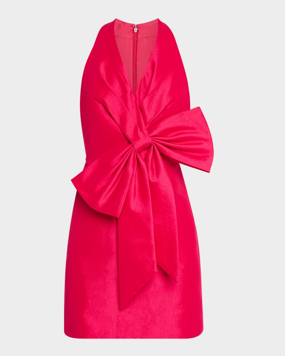 Bow-Front Halter Mini Dress