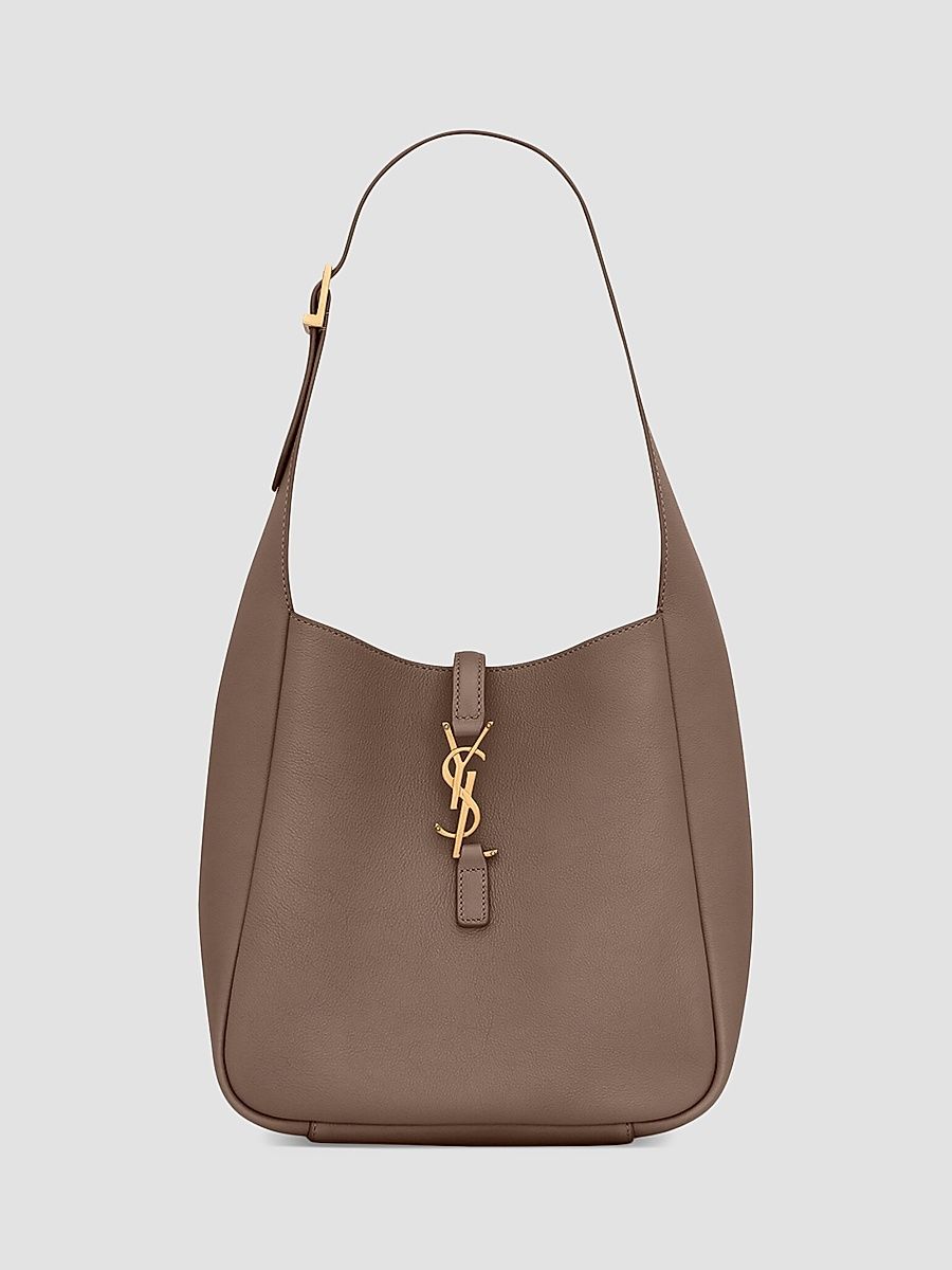 Saint Laurent Women's Le 5 à 7 Supple Small Shoulder Bag in Grained Leather - Pecan Brown
