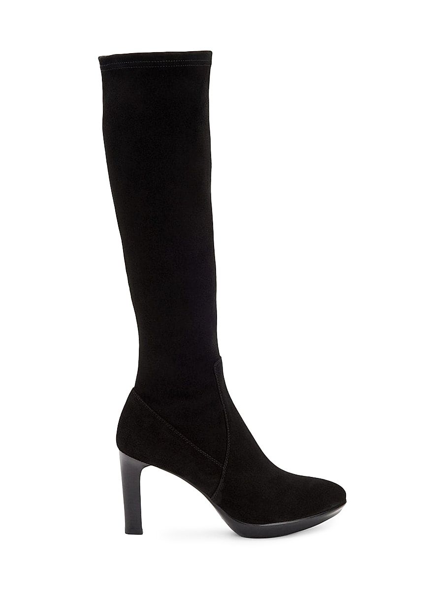 Women's Rhumba 90MM Suede Knee-High Boots - Black - Size 11