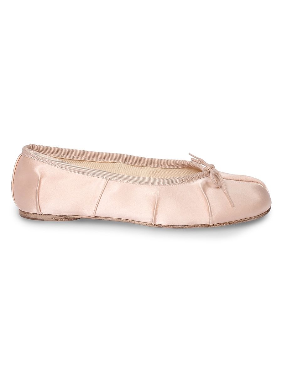 Women's Tabi Satin Ballerina Flats - Almond Peach - Size 6.5