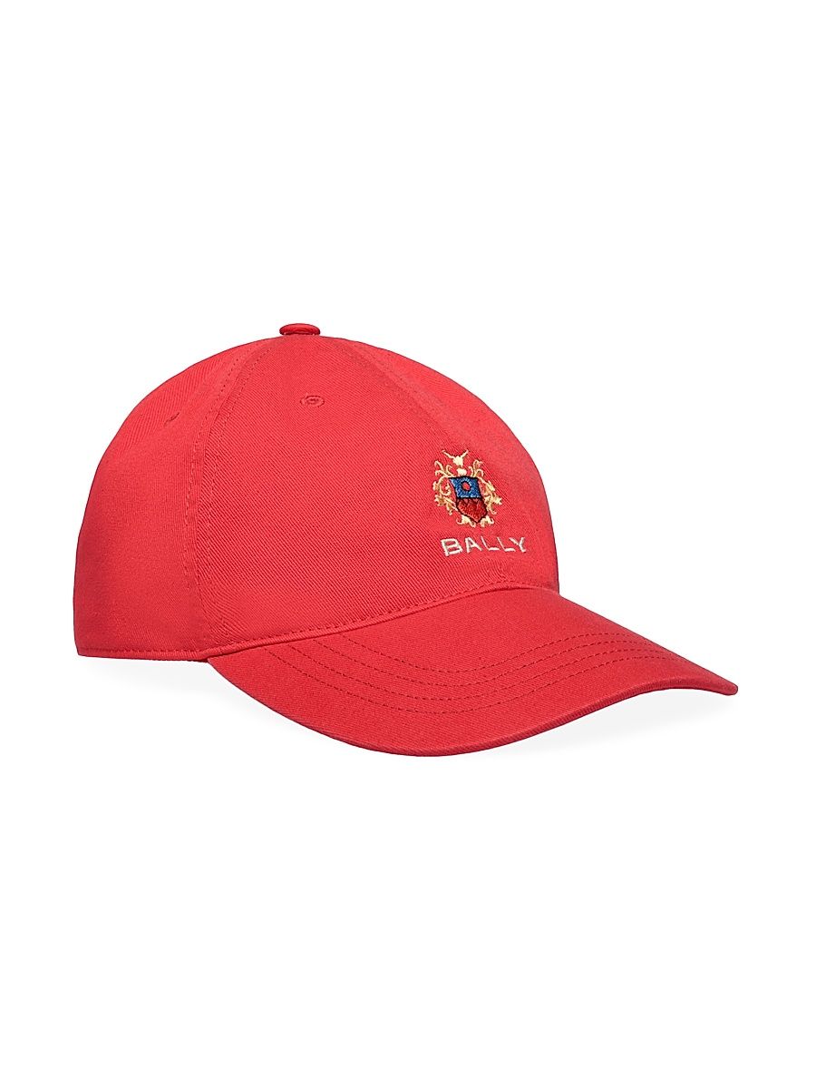 Men's Logo-Embroidered Cotton Baseball Cap - Candy Red