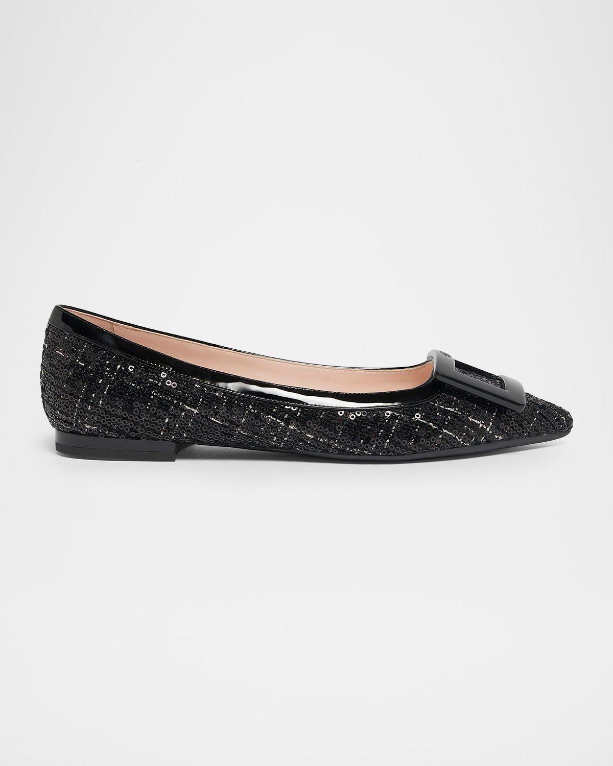Gommettine Sequined Tweed Ballet Flats